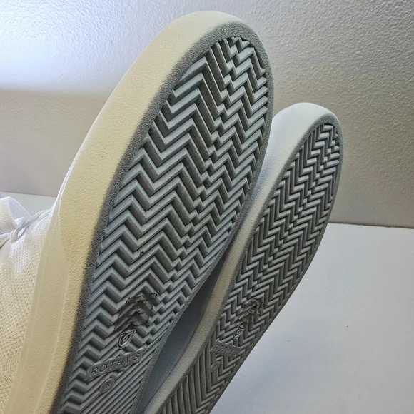 Rothy's The Lace Up Sneaker White Knit size 8